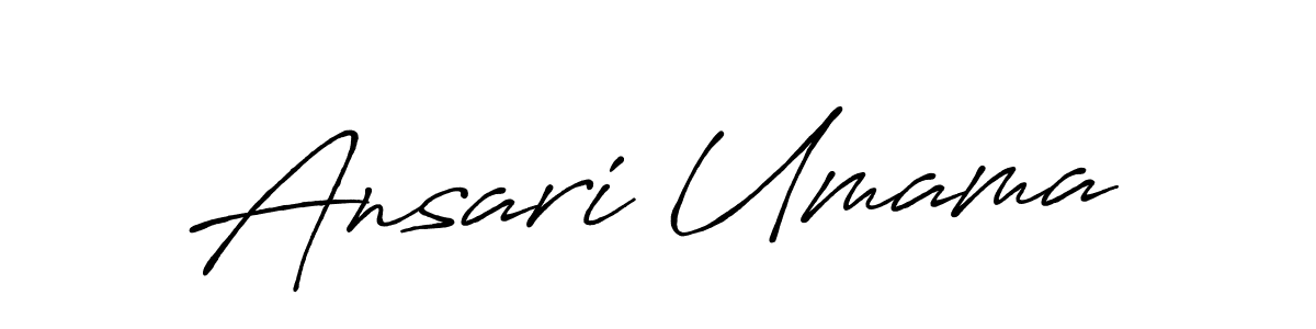 Ansari Umama stylish signature style. Best Handwritten Sign (Antro_Vectra_Bolder) for my name. Handwritten Signature Collection Ideas for my name Ansari Umama. Ansari Umama signature style 7 images and pictures png