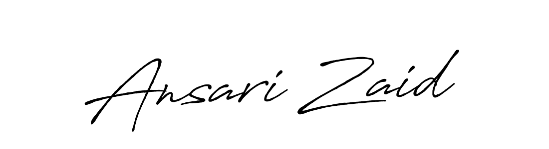 Design your own signature with our free online signature maker. With this signature software, you can create a handwritten (Antro_Vectra_Bolder) signature for name Ansari Zaid. Ansari Zaid signature style 7 images and pictures png