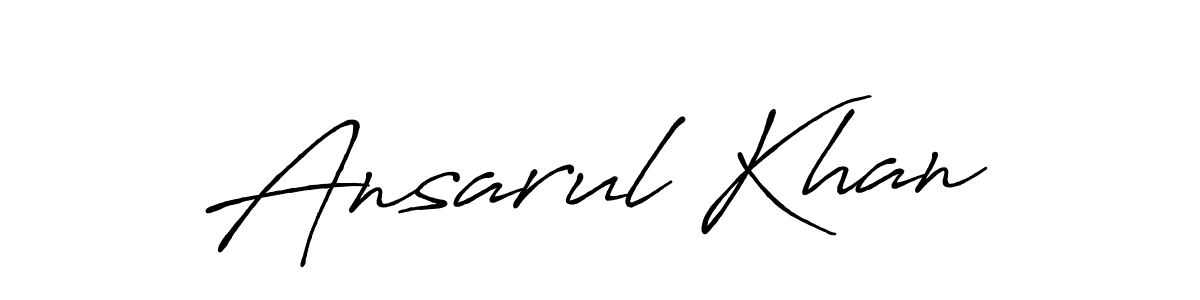 Make a beautiful signature design for name Ansarul Khan. With this signature (Antro_Vectra_Bolder) style, you can create a handwritten signature for free. Ansarul Khan signature style 7 images and pictures png