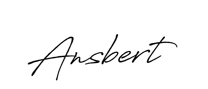 Use a signature maker to create a handwritten signature online. With this signature software, you can design (Antro_Vectra_Bolder) your own signature for name Ansbert. Ansbert signature style 7 images and pictures png