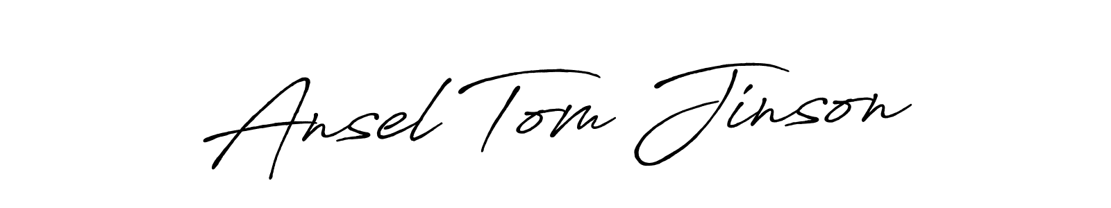 Create a beautiful signature design for name Ansel Tom Jinson. With this signature (Antro_Vectra_Bolder) fonts, you can make a handwritten signature for free. Ansel Tom Jinson signature style 7 images and pictures png