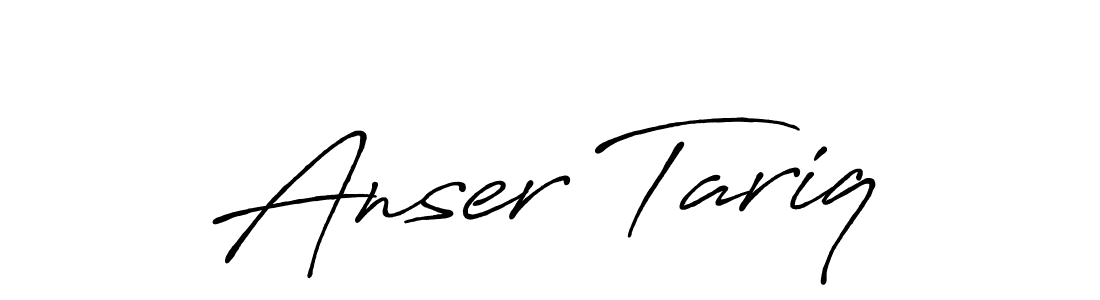 How to make Anser Tariq name signature. Use Antro_Vectra_Bolder style for creating short signs online. This is the latest handwritten sign. Anser Tariq signature style 7 images and pictures png