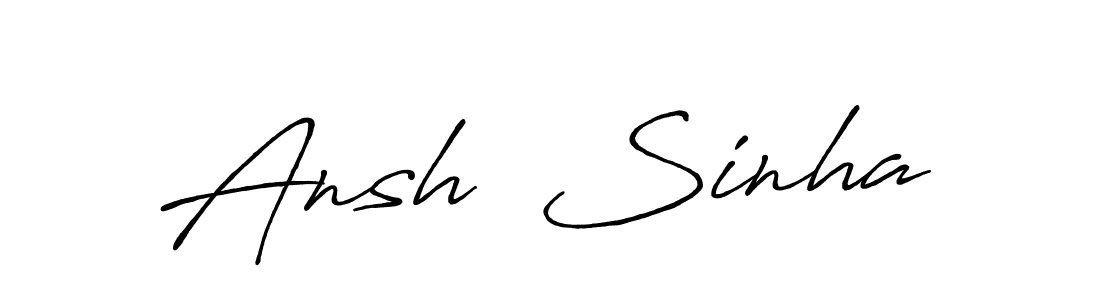 Ansh  Sinha stylish signature style. Best Handwritten Sign (Antro_Vectra_Bolder) for my name. Handwritten Signature Collection Ideas for my name Ansh  Sinha. Ansh  Sinha signature style 7 images and pictures png