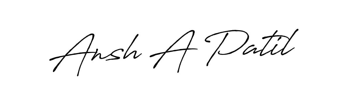 Here are the top 10 professional signature styles for the name Ansh A Patil. These are the best autograph styles you can use for your name. Ansh A Patil signature style 7 images and pictures png