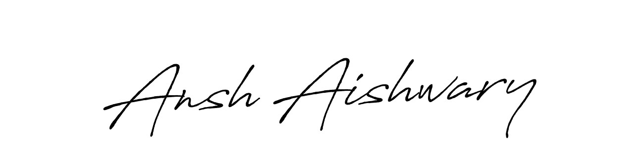 Create a beautiful signature design for name Ansh Aishwary. With this signature (Antro_Vectra_Bolder) fonts, you can make a handwritten signature for free. Ansh Aishwary signature style 7 images and pictures png