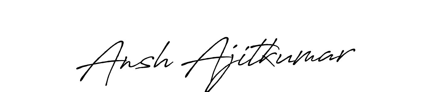 The best way (Antro_Vectra_Bolder) to make a short signature is to pick only two or three words in your name. The name Ansh Ajitkumar include a total of six letters. For converting this name. Ansh Ajitkumar signature style 7 images and pictures png