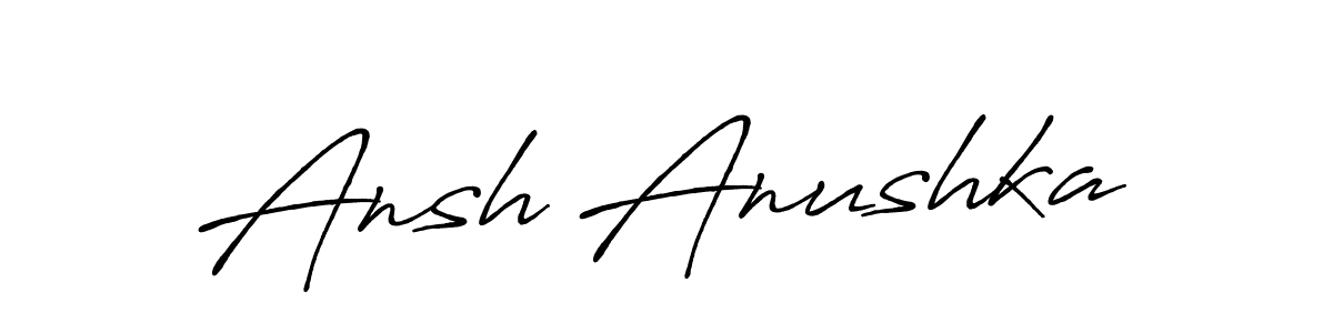 Use a signature maker to create a handwritten signature online. With this signature software, you can design (Antro_Vectra_Bolder) your own signature for name Ansh Anushka. Ansh Anushka signature style 7 images and pictures png