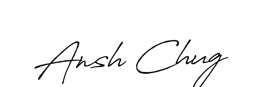 Design your own signature with our free online signature maker. With this signature software, you can create a handwritten (Antro_Vectra_Bolder) signature for name Ansh Chug. Ansh Chug signature style 7 images and pictures png