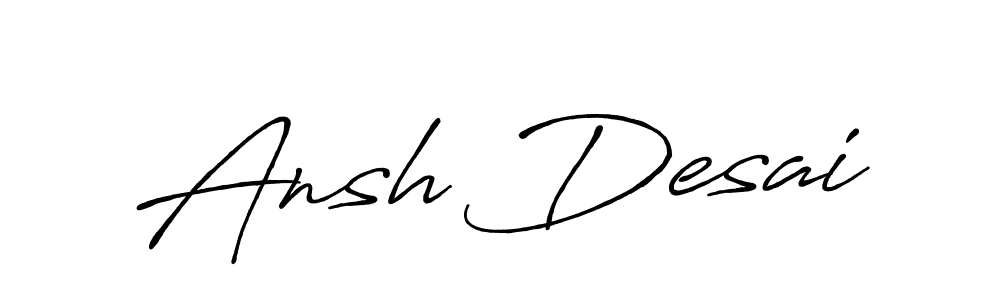 How to make Ansh Desai signature? Antro_Vectra_Bolder is a professional autograph style. Create handwritten signature for Ansh Desai name. Ansh Desai signature style 7 images and pictures png