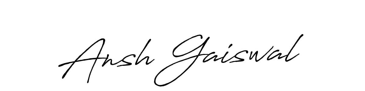 Make a beautiful signature design for name Ansh Gaiswal. With this signature (Antro_Vectra_Bolder) style, you can create a handwritten signature for free. Ansh Gaiswal signature style 7 images and pictures png