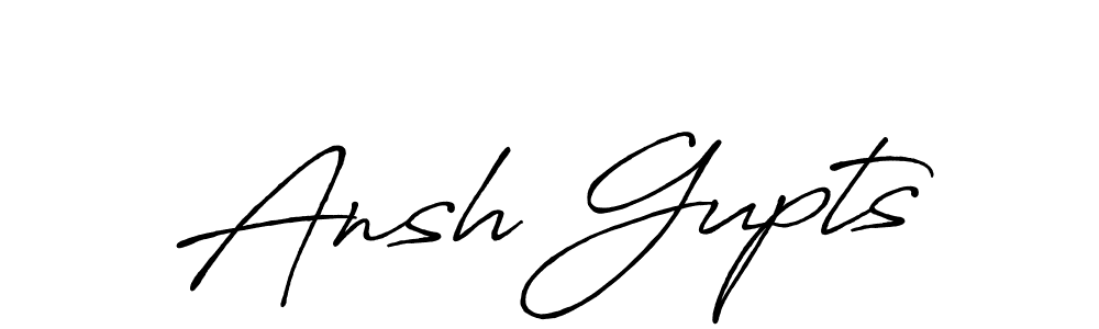 Use a signature maker to create a handwritten signature online. With this signature software, you can design (Antro_Vectra_Bolder) your own signature for name Ansh Gupts. Ansh Gupts signature style 7 images and pictures png