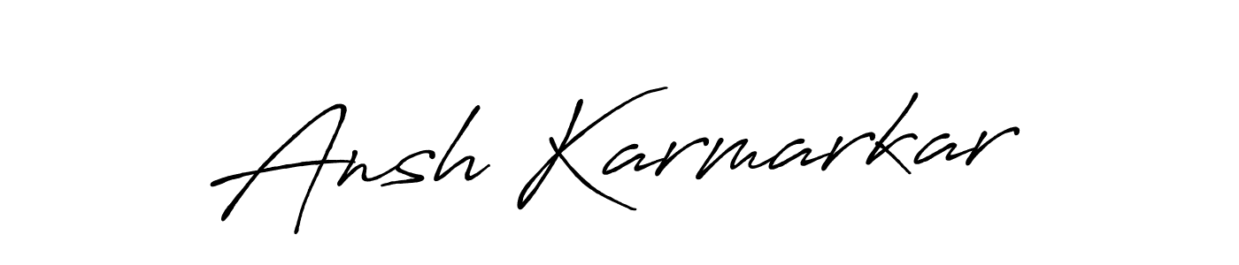 Also we have Ansh Karmarkar name is the best signature style. Create professional handwritten signature collection using Antro_Vectra_Bolder autograph style. Ansh Karmarkar signature style 7 images and pictures png