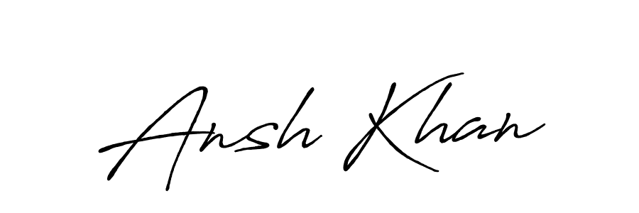 Ansh Khan stylish signature style. Best Handwritten Sign (Antro_Vectra_Bolder) for my name. Handwritten Signature Collection Ideas for my name Ansh Khan. Ansh Khan signature style 7 images and pictures png