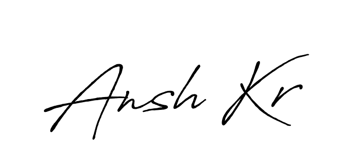 Use a signature maker to create a handwritten signature online. With this signature software, you can design (Antro_Vectra_Bolder) your own signature for name Ansh Kr. Ansh Kr signature style 7 images and pictures png