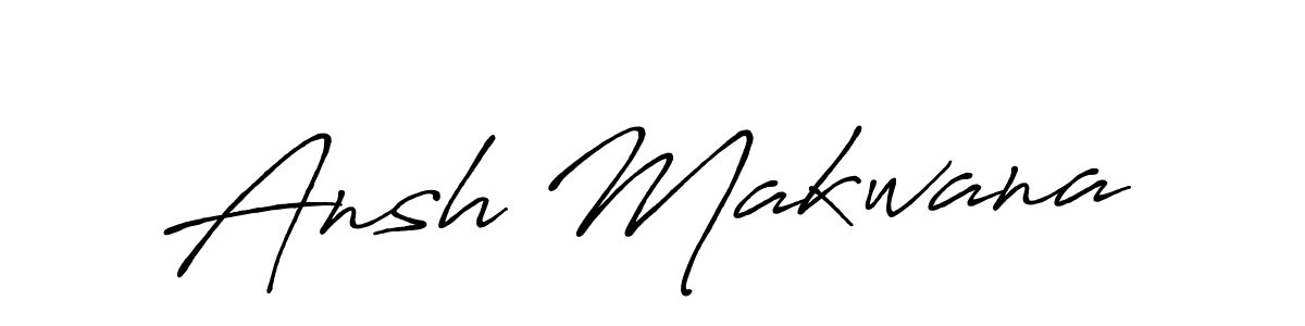 Make a beautiful signature design for name Ansh Makwana. With this signature (Antro_Vectra_Bolder) style, you can create a handwritten signature for free. Ansh Makwana signature style 7 images and pictures png