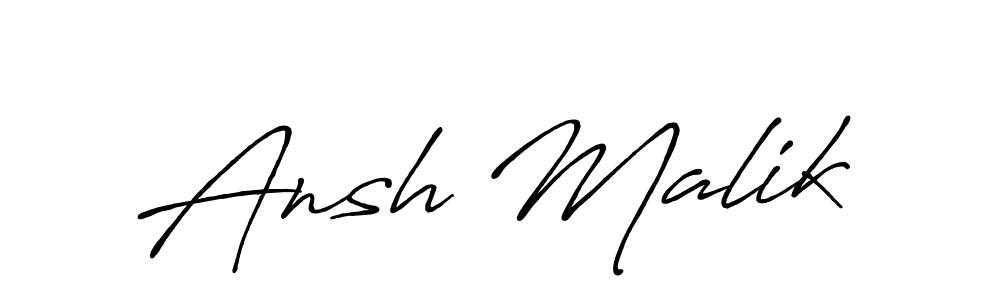 The best way (Antro_Vectra_Bolder) to make a short signature is to pick only two or three words in your name. The name Ansh Malik include a total of six letters. For converting this name. Ansh Malik signature style 7 images and pictures png