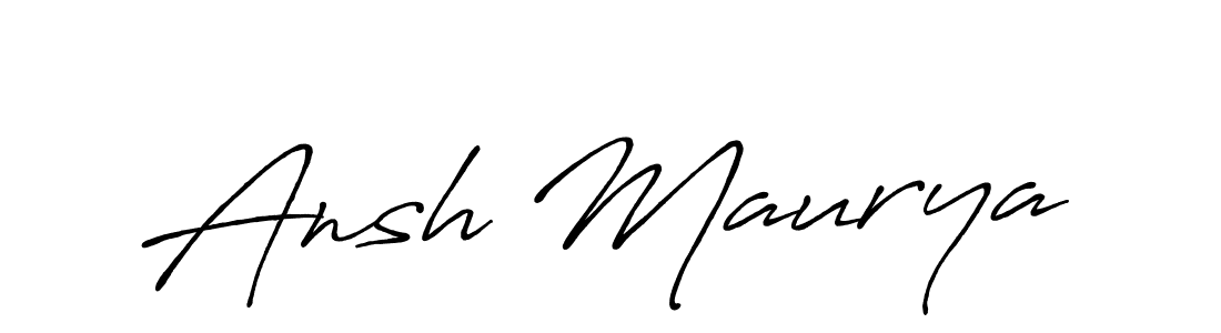 Ansh Maurya stylish signature style. Best Handwritten Sign (Antro_Vectra_Bolder) for my name. Handwritten Signature Collection Ideas for my name Ansh Maurya. Ansh Maurya signature style 7 images and pictures png