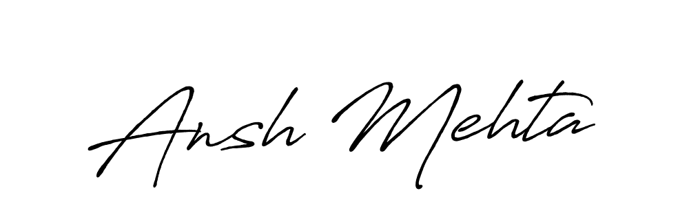 Make a beautiful signature design for name Ansh Mehta. With this signature (Antro_Vectra_Bolder) style, you can create a handwritten signature for free. Ansh Mehta signature style 7 images and pictures png