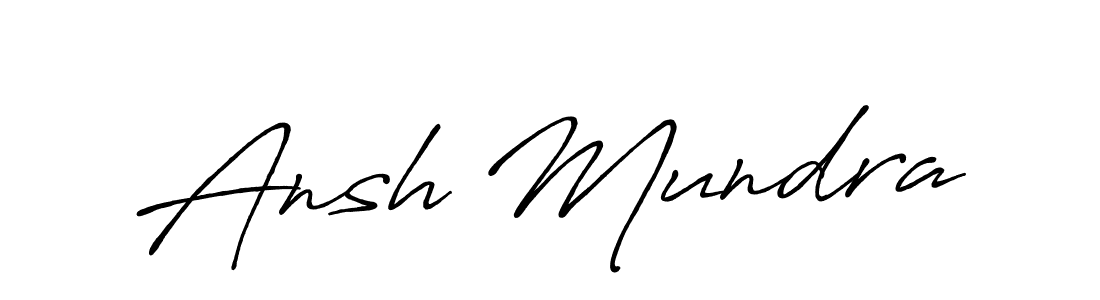 The best way (Antro_Vectra_Bolder) to make a short signature is to pick only two or three words in your name. The name Ansh Mundra include a total of six letters. For converting this name. Ansh Mundra signature style 7 images and pictures png