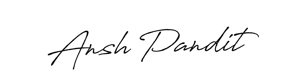 Make a beautiful signature design for name Ansh Pandit. With this signature (Antro_Vectra_Bolder) style, you can create a handwritten signature for free. Ansh Pandit signature style 7 images and pictures png