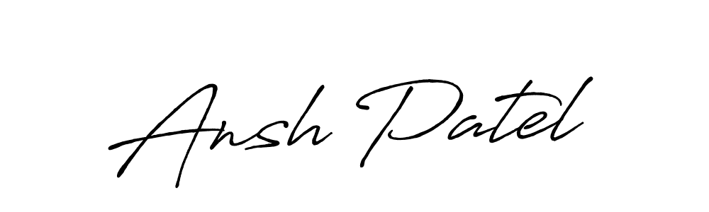 Ansh Patel stylish signature style. Best Handwritten Sign (Antro_Vectra_Bolder) for my name. Handwritten Signature Collection Ideas for my name Ansh Patel. Ansh Patel signature style 7 images and pictures png