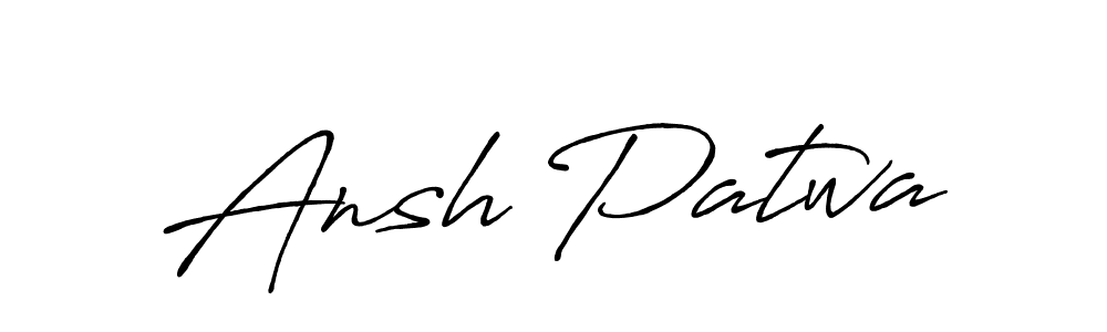 Use a signature maker to create a handwritten signature online. With this signature software, you can design (Antro_Vectra_Bolder) your own signature for name Ansh Patwa. Ansh Patwa signature style 7 images and pictures png