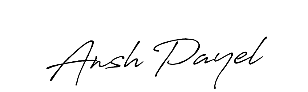 Similarly Antro_Vectra_Bolder is the best handwritten signature design. Signature creator online .You can use it as an online autograph creator for name Ansh Payel. Ansh Payel signature style 7 images and pictures png