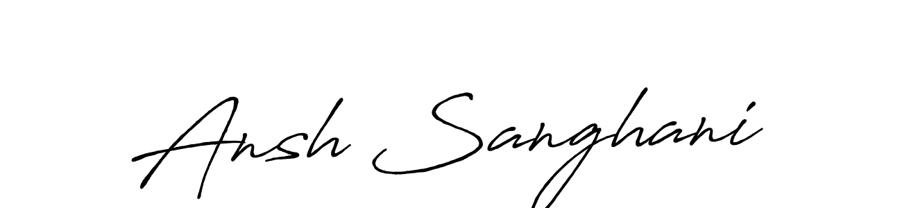 You can use this online signature creator to create a handwritten signature for the name Ansh Sanghani. This is the best online autograph maker. Ansh Sanghani signature style 7 images and pictures png