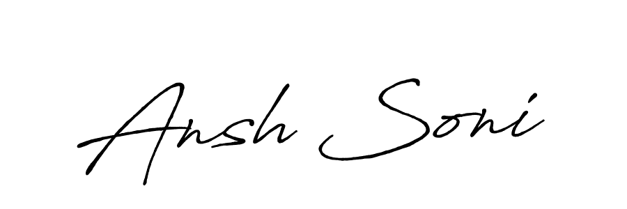 Create a beautiful signature design for name Ansh Soni. With this signature (Antro_Vectra_Bolder) fonts, you can make a handwritten signature for free. Ansh Soni signature style 7 images and pictures png