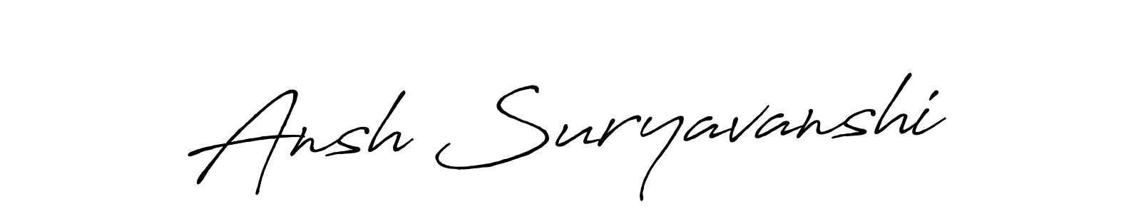 You should practise on your own different ways (Antro_Vectra_Bolder) to write your name (Ansh Suryavanshi) in signature. don't let someone else do it for you. Ansh Suryavanshi signature style 7 images and pictures png