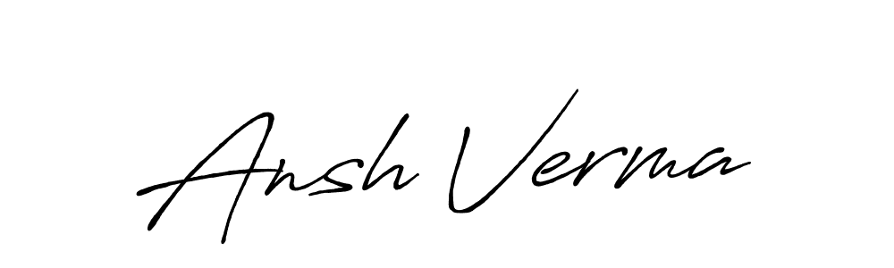 Design your own signature with our free online signature maker. With this signature software, you can create a handwritten (Antro_Vectra_Bolder) signature for name Ansh Verma. Ansh Verma signature style 7 images and pictures png