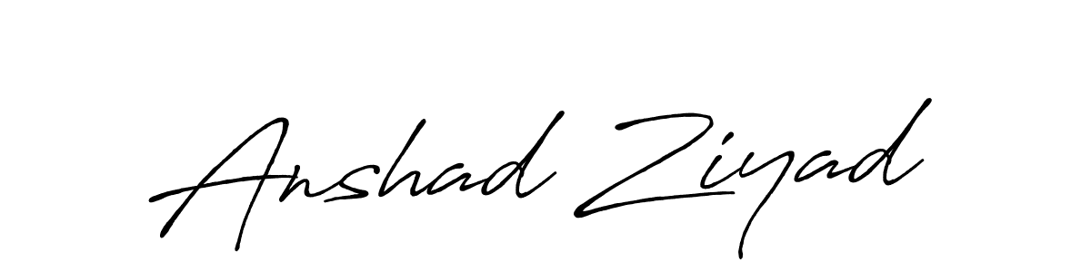 Design your own signature with our free online signature maker. With this signature software, you can create a handwritten (Antro_Vectra_Bolder) signature for name Anshad Ziyad. Anshad Ziyad signature style 7 images and pictures png