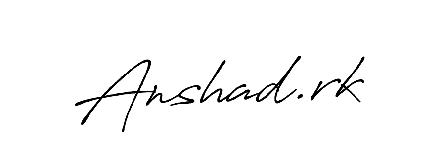 Use a signature maker to create a handwritten signature online. With this signature software, you can design (Antro_Vectra_Bolder) your own signature for name Anshad.rk. Anshad.rk signature style 7 images and pictures png