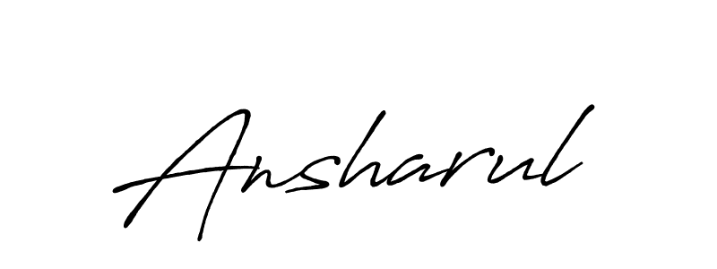 Create a beautiful signature design for name Ansharul. With this signature (Antro_Vectra_Bolder) fonts, you can make a handwritten signature for free. Ansharul signature style 7 images and pictures png