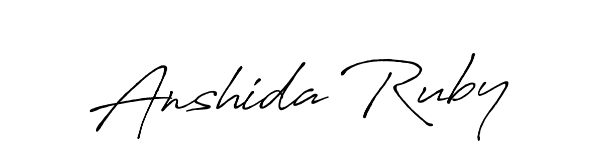 Here are the top 10 professional signature styles for the name Anshida Ruby. These are the best autograph styles you can use for your name. Anshida Ruby signature style 7 images and pictures png
