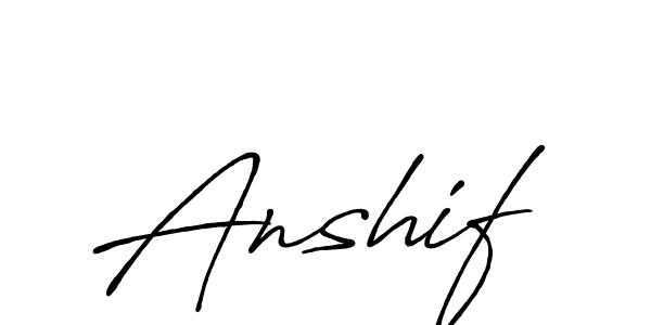 How to make Anshif name signature. Use Antro_Vectra_Bolder style for creating short signs online. This is the latest handwritten sign. Anshif signature style 7 images and pictures png