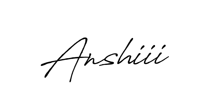Also You can easily find your signature by using the search form. We will create Anshiii name handwritten signature images for you free of cost using Antro_Vectra_Bolder sign style. Anshiii signature style 7 images and pictures png