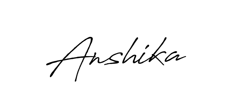 Create a beautiful signature design for name Anshika . With this signature (Antro_Vectra_Bolder) fonts, you can make a handwritten signature for free. Anshika  signature style 7 images and pictures png