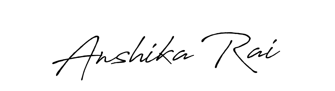 Design your own signature with our free online signature maker. With this signature software, you can create a handwritten (Antro_Vectra_Bolder) signature for name Anshika Rai. Anshika Rai signature style 7 images and pictures png