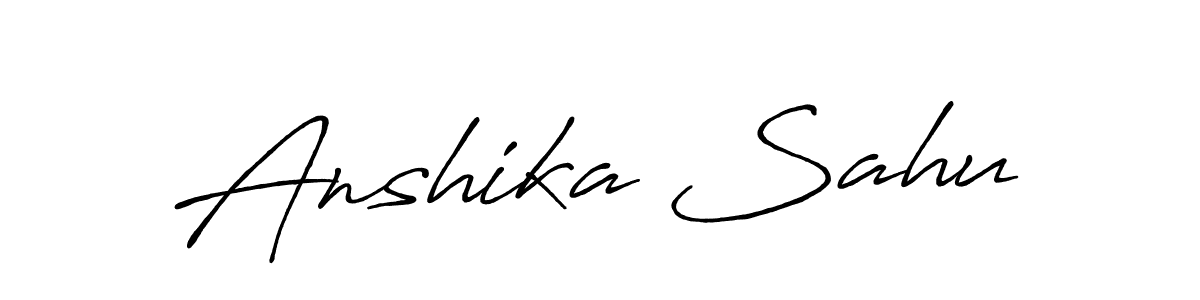 Anshika Sahu stylish signature style. Best Handwritten Sign (Antro_Vectra_Bolder) for my name. Handwritten Signature Collection Ideas for my name Anshika Sahu. Anshika Sahu signature style 7 images and pictures png