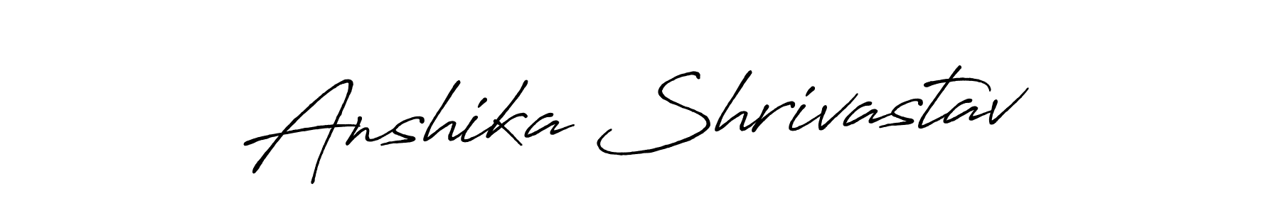 Make a beautiful signature design for name Anshika Shrivastav. With this signature (Antro_Vectra_Bolder) style, you can create a handwritten signature for free. Anshika Shrivastav signature style 7 images and pictures png