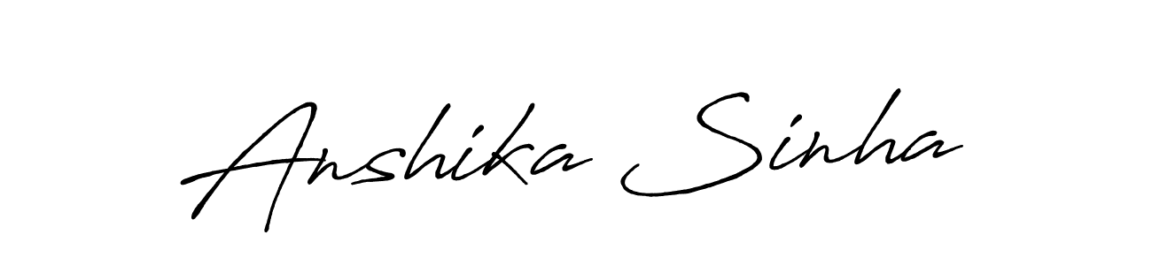 Anshika Sinha stylish signature style. Best Handwritten Sign (Antro_Vectra_Bolder) for my name. Handwritten Signature Collection Ideas for my name Anshika Sinha. Anshika Sinha signature style 7 images and pictures png