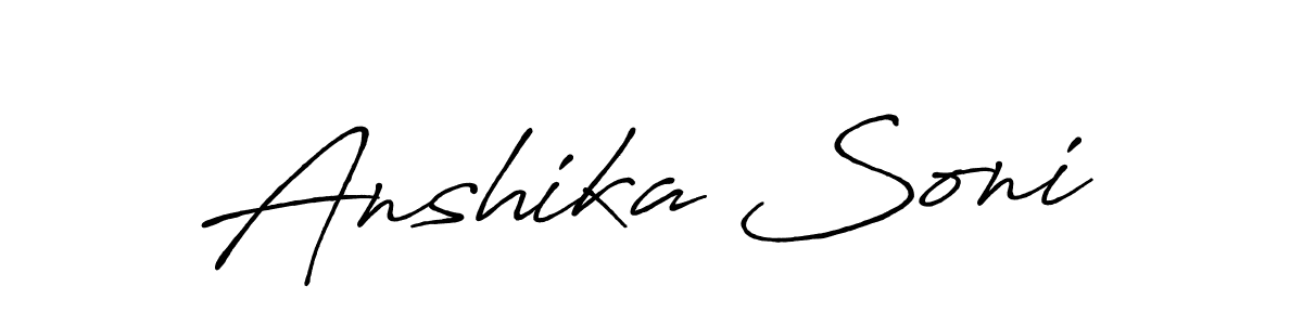 Also You can easily find your signature by using the search form. We will create Anshika Soni name handwritten signature images for you free of cost using Antro_Vectra_Bolder sign style. Anshika Soni signature style 7 images and pictures png