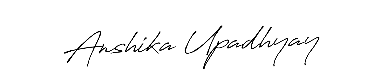 Create a beautiful signature design for name Anshika Upadhyay. With this signature (Antro_Vectra_Bolder) fonts, you can make a handwritten signature for free. Anshika Upadhyay signature style 7 images and pictures png