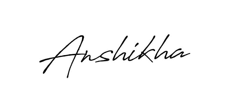 How to make Anshikha signature? Antro_Vectra_Bolder is a professional autograph style. Create handwritten signature for Anshikha name. Anshikha signature style 7 images and pictures png