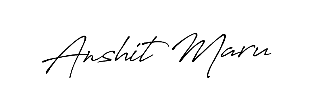 Use a signature maker to create a handwritten signature online. With this signature software, you can design (Antro_Vectra_Bolder) your own signature for name Anshit Maru. Anshit Maru signature style 7 images and pictures png