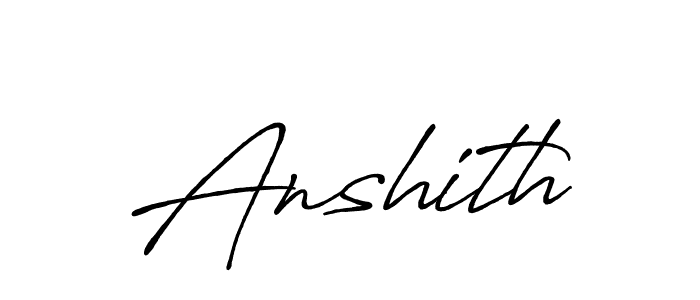 if you are searching for the best signature style for your name Anshith. so please give up your signature search. here we have designed multiple signature styles  using Antro_Vectra_Bolder. Anshith signature style 7 images and pictures png