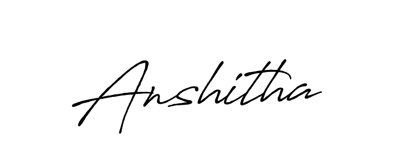 How to make Anshitha name signature. Use Antro_Vectra_Bolder style for creating short signs online. This is the latest handwritten sign. Anshitha signature style 7 images and pictures png