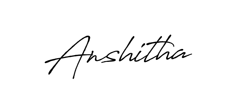 How to make Anshitha name signature. Use Antro_Vectra_Bolder style for creating short signs online. This is the latest handwritten sign. Anshitha signature style 7 images and pictures png