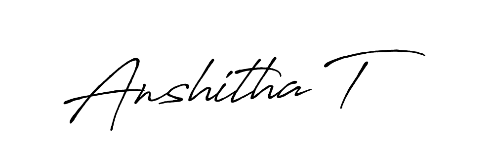 Use a signature maker to create a handwritten signature online. With this signature software, you can design (Antro_Vectra_Bolder) your own signature for name Anshitha T. Anshitha T signature style 7 images and pictures png